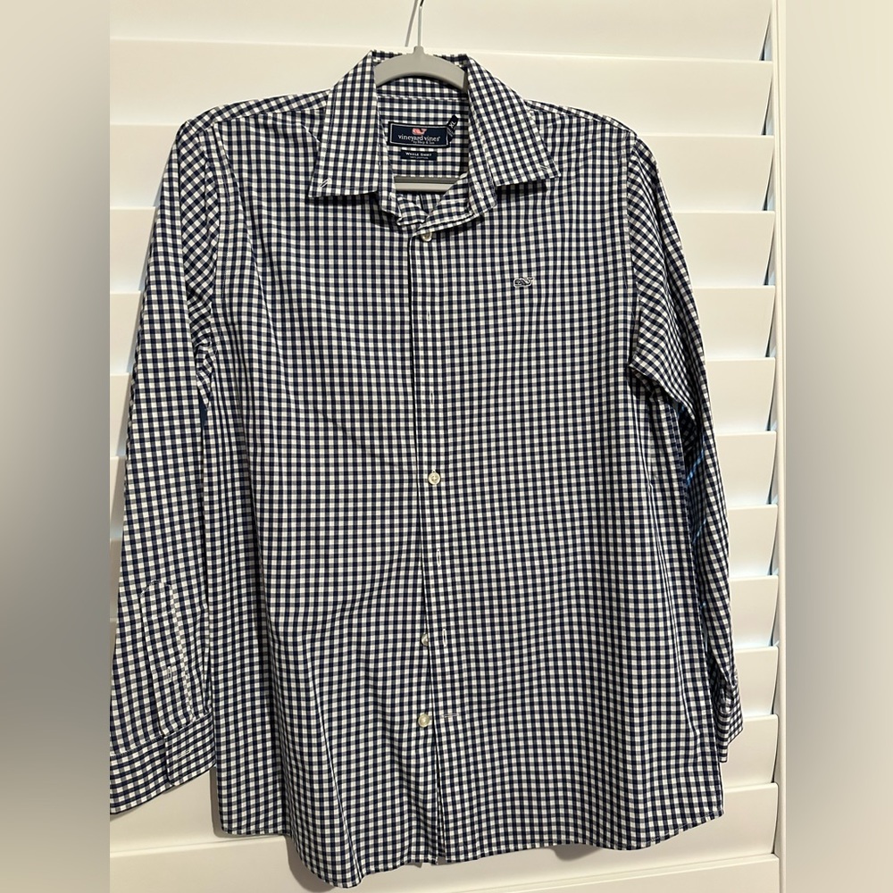 Boys Vineyard Vines Navy long sleeve button down